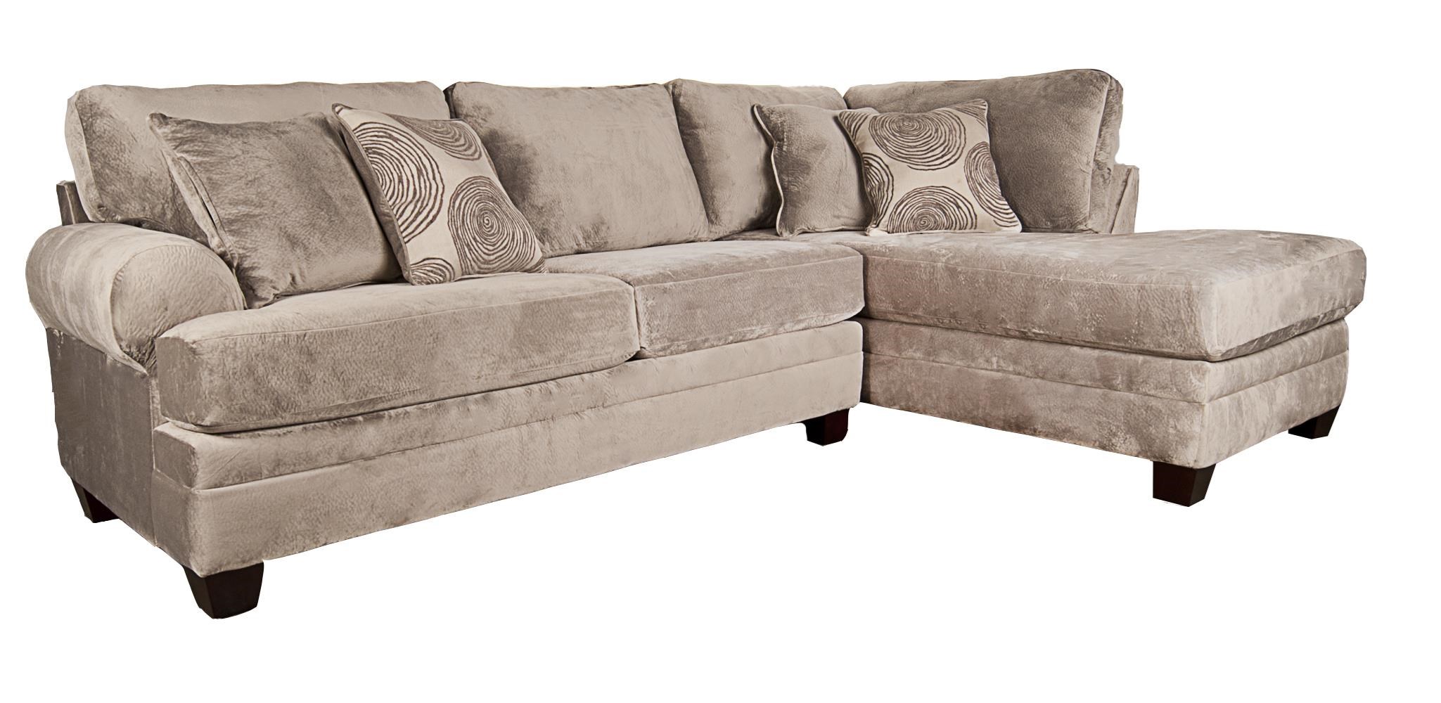 Agustus Classic Sectional Sofa with Accent Pillows Morris Home Sectional Sofas